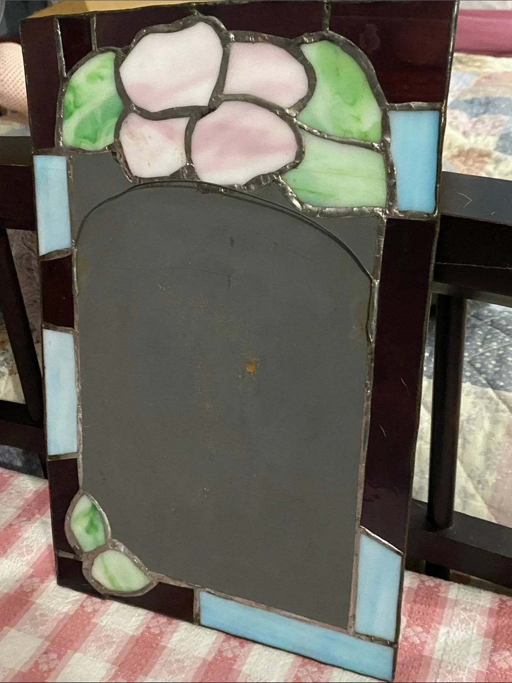 Stained Glass Floral Mirror